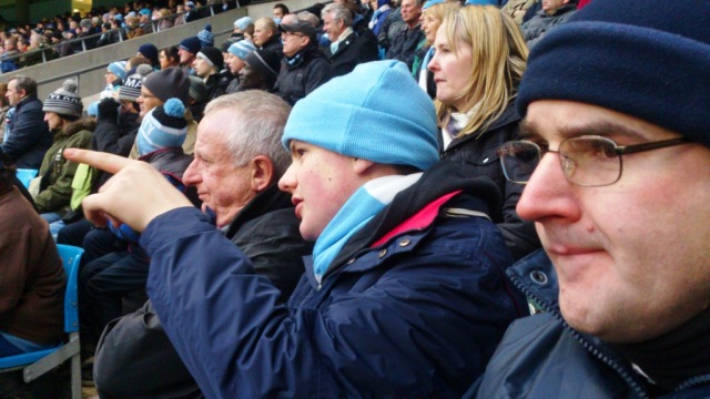 My men! Phil, Ethan and Kevin engrossed in the match